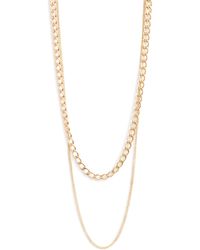 THE KNOTTY ONES - Layered Curb Chain Necklace - Lyst