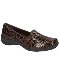 Easy Street - Patent Croco Comfort Flats - Lyst