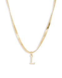 Nordstrom - Herringbone Chain Initial Pendant Necklace - Lyst