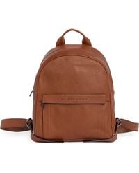 Longchamp - Small 3D Leather Backpack - Lyst