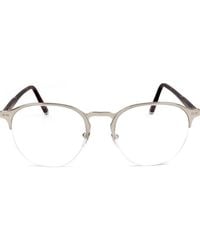 Retrosuperfuture - 54Mm Half Rim Round Optical Glasses - Lyst