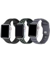 The Posh Tech - Assorted 3-Pack Silicone Apple Watch Watchbands - Lyst