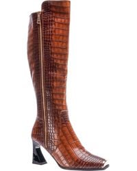 Ninety Union - London Croc Embossed Knee High Boot - Lyst