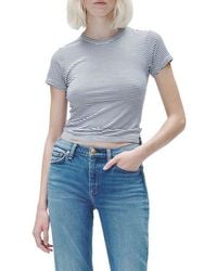 Rag & Bone - Luca Stripe Baby Tee - Lyst