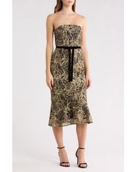 sam edelman strapless embroidered sequin cocktail dress Sam Edelman Embroidered Floral Sequin Cocktail Dress
