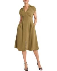 Maggy London - Cap Sleeve Pleated Waist Fit & Flare Midi Dress - Lyst