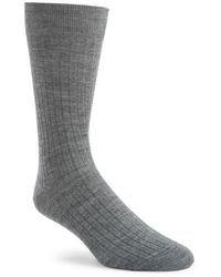 Canali - Wool Blend Rib Dress Socks - Lyst
