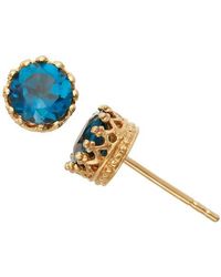 FZN - 14K Plate Sterling Stud Earrings - Lyst