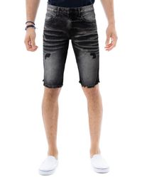 Xray Jeans - Distressed Paint Splatter Stretch Denim Shorts - Lyst