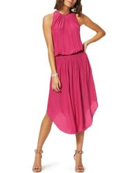 Ramy Brook - Audrey Smocked Waist Sleeveless Midi Dress - Lyst
