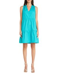 Maggy London - Sleeveless Tiered Fit & Flare Dress - Lyst