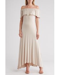 Go Couture - Off The Shoulder Maxi Dress - Lyst