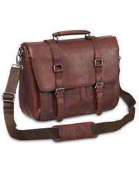 Mancini - Flap Leather Briefcase - Lyst