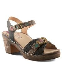 Spring Step - Upperbuck Ankle Strap Platform Sandal - Lyst