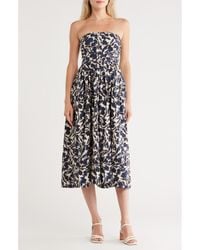 A.L.C. - Tate Strapless Ruched Fit & Flare Dress - Lyst