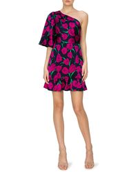 MELLODAY - Floral One-shoulder Dress - Lyst