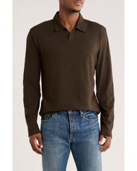 Vince - Johnny Collar Long Sleeve Knit Top - Lyst