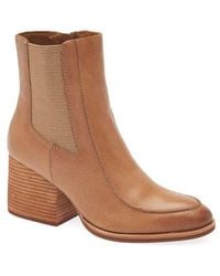 Kork-Ease - Leather Almond-Toe Ankle Booties - Lyst