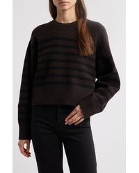Rag & Bone - Bridget Stripe Crewneck Wool Blend Sweater - Lyst