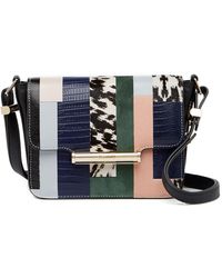 Jason Wu Diana Petite Genuine Calf Hair & Reptile Embossed Leather Crossbody Bag - Multicolor