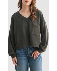 Lush - V-Neck Long Sleeve Top - Lyst