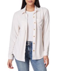 C&C California - Marina Luxe Essential Knit Button-up Shirt - Lyst