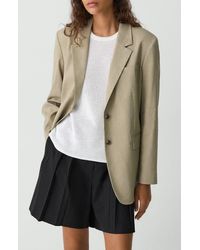 Theory - Linen Blend Blazer - Lyst