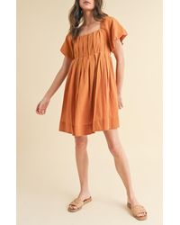Wishlist - Puff Sleeve Babydoll Dress - Lyst