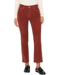 DL1961 - Mara Straight Leg Mid Rise Instasculpt Corduroy Ankle Jeans - Lyst