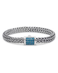 DEVATA - Sterling Silver Semiprecious Stone Chain Bracelet - Lyst