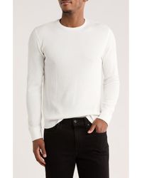 Vince - Crewneck Cotton Thermal Sweater - Lyst