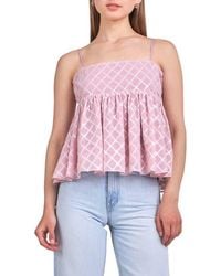 Endless Rose - Sequin Embroidered Babydoll Top - Lyst
