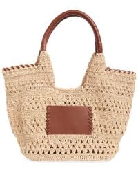 BCBGMAXAZRIA - Woven Raffia Tote Bag - Lyst