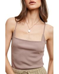 Wishlist - Ribbed Square Neck Cami - Lyst