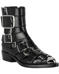 McQueen - Strappy Punk Ankle Bootie - Lyst
