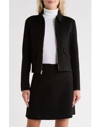 Theory - Short Zip Wool Blend Jacket - Lyst