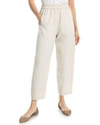 Max Studio - Textured Twill Barrel Leg Pants - Lyst
