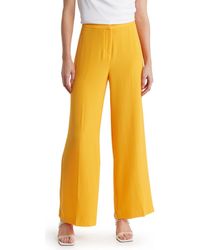 Nanette Lepore - Wide Leg Crepe Ankle Pants - Lyst