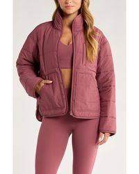 Zella - Quilted Packable Jacket - Lyst