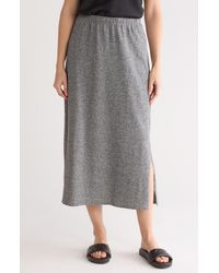 Eileen Fisher - Organic Cotton Blend Knit Skirt - Lyst