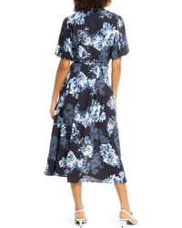 french connection midi shirt floral bloom dress