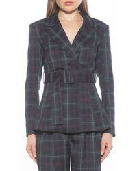 Alexia Admor - Janna Plaid Longline Blazer - Lyst