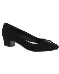 Easy Street - Eloise Ruched Block Heel Pump - Lyst