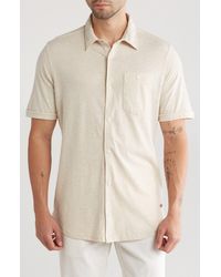 Buffalo David Bitton - Elvison Short Sleeve Jersey Button-up Shirt - Lyst
