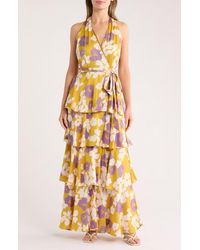 MELLODAY - Floral Sleeveless Tiered Maxi Dress - Lyst