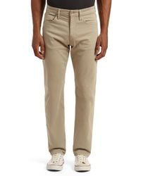 Mavi - Marcus Stretch Cotton Twill Slim Straight Leg Pants - Lyst