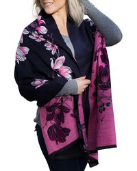 Saachi - Floral Pattern Reversible Scarf - Lyst