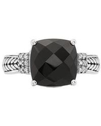 Effy - Sterling Onyx & Diamond Accent Ring - Lyst