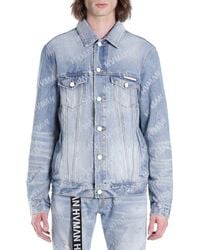 HVMAN - Triangle Denim Logo Trucker Jacket - Lyst
