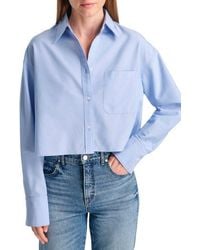 Twp - Little Big Joe Boxy Crop Cotton Button-Up Shirt - Lyst